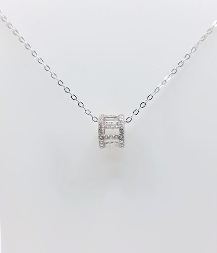 [2061210401450] SWN11253-08V Collar Plata Rodio 