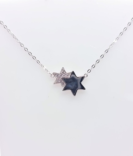 [2061210451455] SWN13912-08 Collar Plata Rodio 