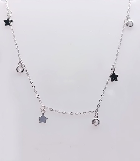[2061210491451] SWN10312-08 Collar Plata Rodio 