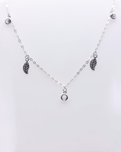 [2061210501457] SWN10296-08 Collar Plata Rodio 
