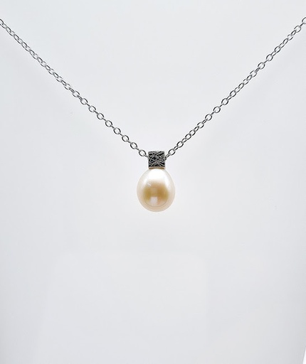 [2061321871005] YA-672S-NPS  Collar Plata Perla Rio 