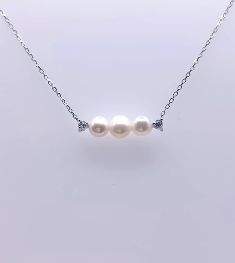 [2062420121978] YA-1153S-NP-1 Collar Plata Perla Rio 