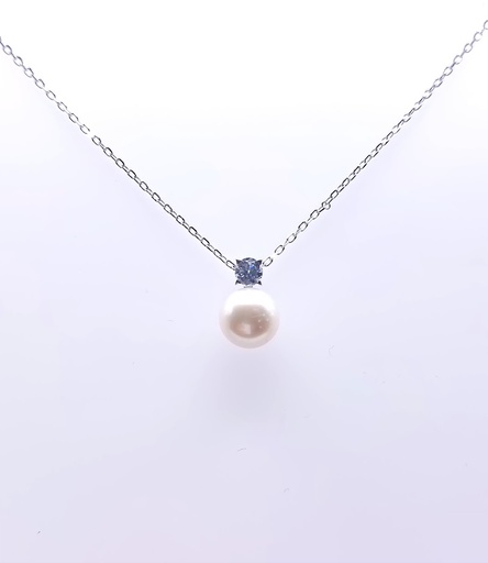 [2062520131983] YA-1168S-NP Collar Plata Perla Rio 