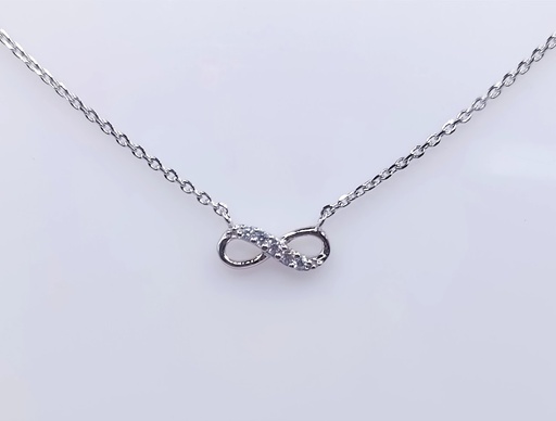 [2080505401005] 4344FNS1 Collar Plata Rodio  Infinito