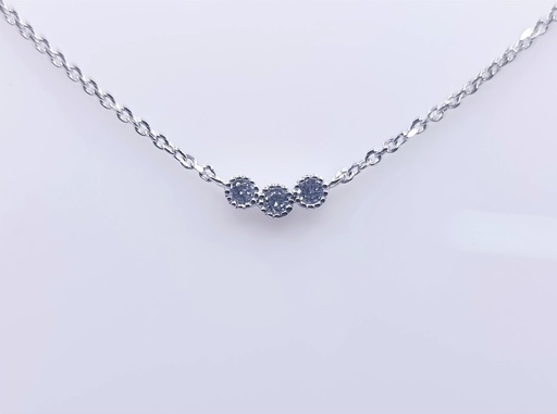 [2080505451000] 4507FNS1 Collar Plata Rodio  Punto de Luz Mini