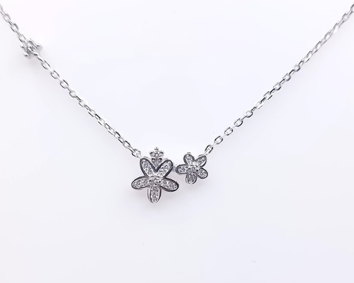 [2080507731001] 6907FNS1 Collar Plata Rodio  Flores