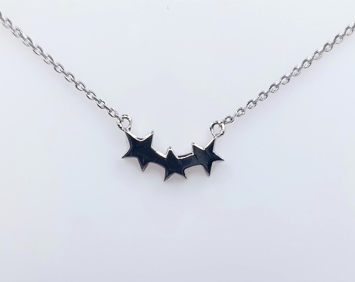 [2080511009004] 4898FNS1 Collar Plata Estrellas
