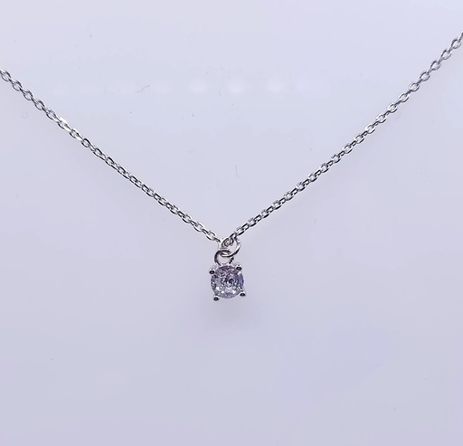 [2080512641005] 3575FNS1 Collar Plata Rodio  Punto de Luz