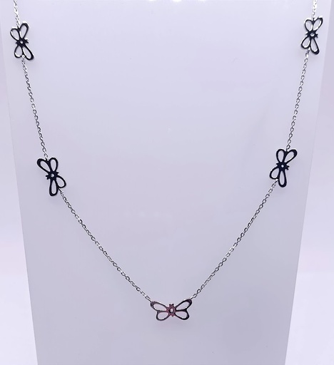 [2080512811002] 8625FNS1 Collar Plata Rodio  Libelula
