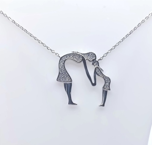 [2080515381007] 10605FNS1 Collar Plata Mama Hija
