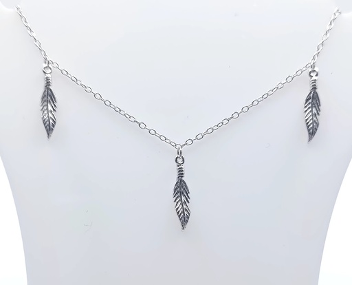 [2080515421000] 10630FNS1 Collar Plata 3 Plumas