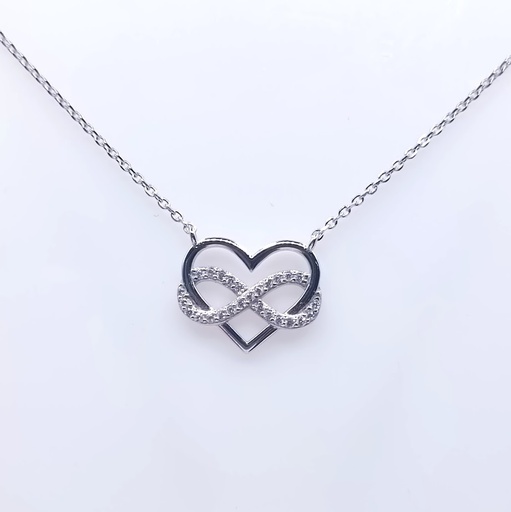 [2080518731007] 12208FNS1 Collar Plata Corazon Infinito