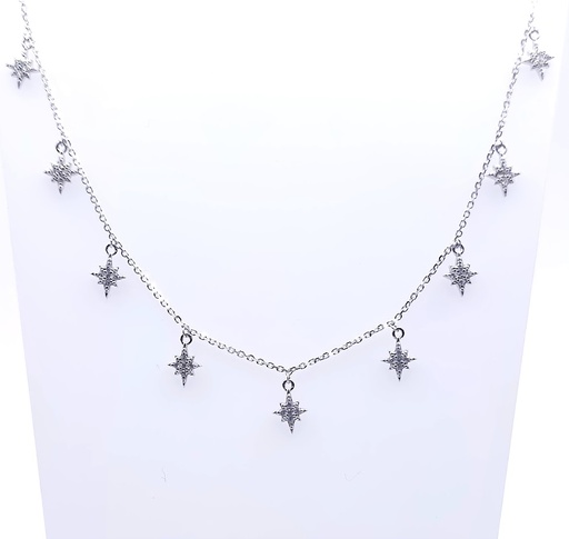 [2080523149002] 18082FNS1 Collar Plata Estrellas Polar