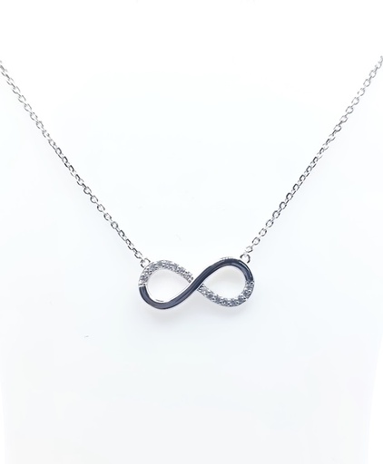 [2080523251453] 19681FNS1 Collar Plata Rodio Infinito