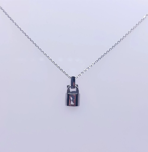 [2080523291459] 3423FNS1 Collar Plata Candado