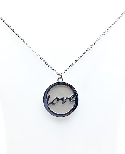 [2080523441458] 13011FNS1 Collar Plata Nacar Love