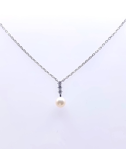 [2081320729008] YA-600S-NP Collar Plata Perla Rio 