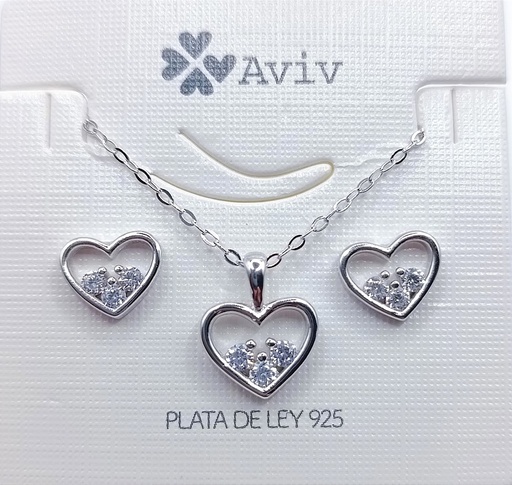 [2091210091450] SWE10384-09 Set Conjunto Cadena Corazon 