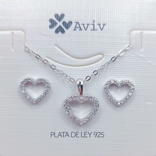[2091210101456] SWE10550-08 Set Conjunto Cadena Corazon