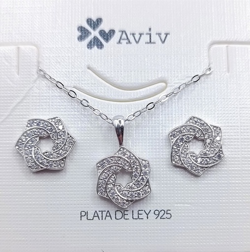 [2091210231450] SWE13382-08 Set Conjunto Cadena Flor  