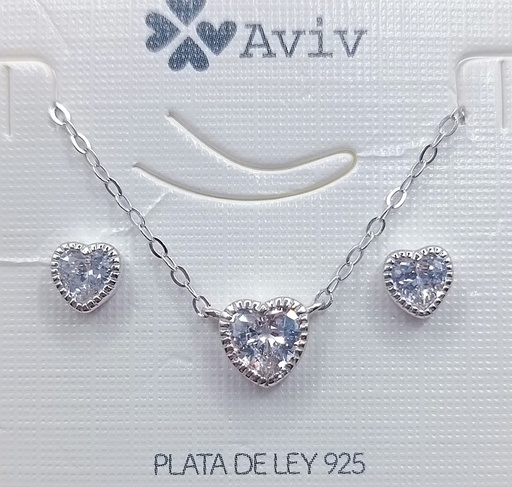 [2091210281455] SWE10297-08 Set Conjunto Cadena Corazon 