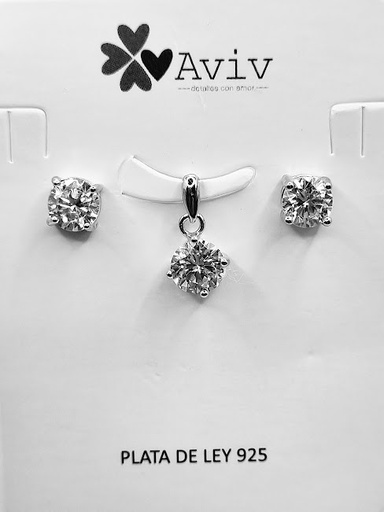 [2091213121000] SA3934 Set Conjunto Plata Punto de Luz