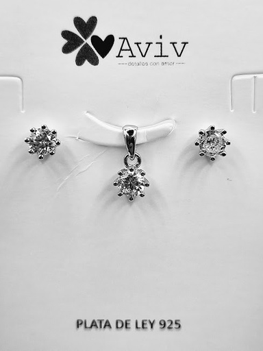 [2091213171005] SA4169 Set Conjunto Plata Punto de Luz