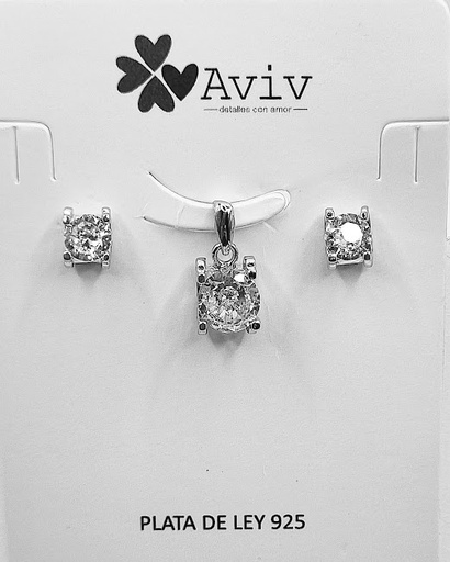 [2091213821009] SA3834 Set Conjunto Plata Punto de Luz