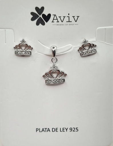[2091213941004] SA0580 Set Conjunto Plata COrona