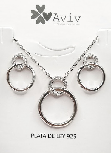 [2091217071004] SA4945 Set Conjunto Plata y Cadena 