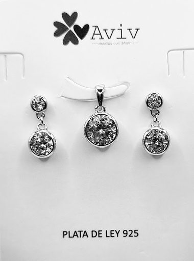 [2091217131005] SA3877 Set Conjunto Plata Punto de Luz