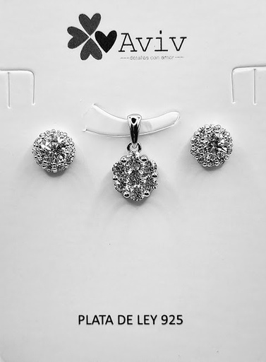 [2091217141004] SA4008 Set Conjunto Plata Punto de Luz 
