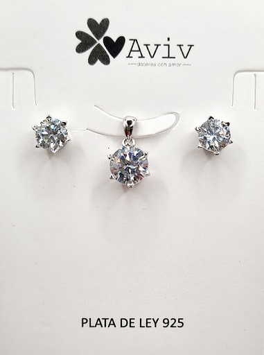 [2091217171001] SA3714 Set Conjunto Plata Punto de Luz