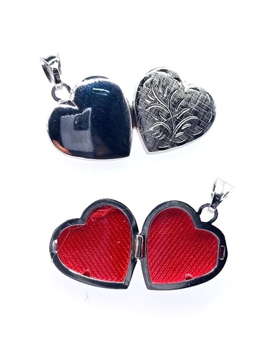 [2100610141006] PF000028 Colgante Plata Portafoto Corazon tallado