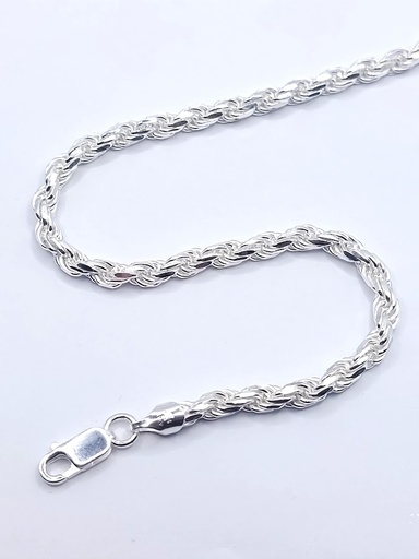 Cadena Plata Turbillon Facetado 100 