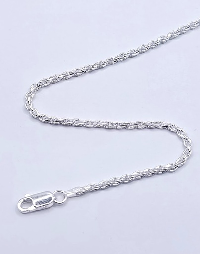 Cadena Plata Turbillon Facetado 050 