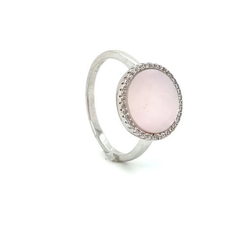 JRMY8933KL-W Anillo Plata Nacar Rosa