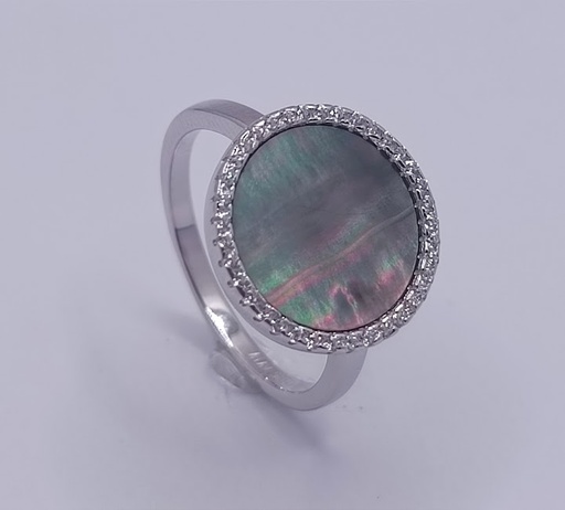 JRMY8933KL-W Anillo Plata Nacar Rosa