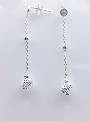 [2020612261000] XOR03972 Aro Plata largo Bola Facetada