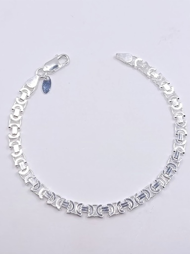 [2050612321190] ET040 Pulsera Plata Azteca