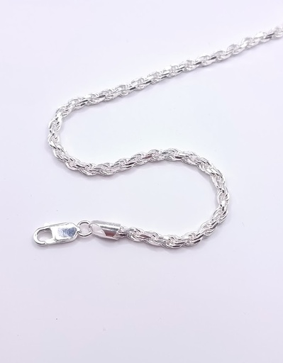 [TURFA8060] Cadena Plata Turbillon Facetado 080